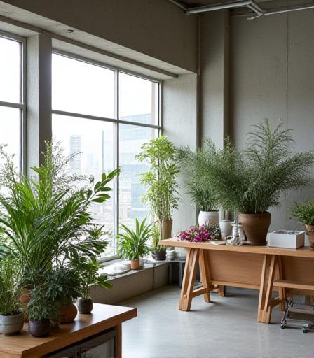 竹芝のアトリエ風景